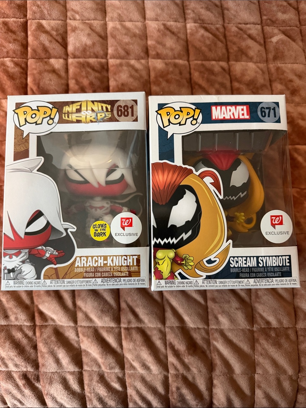 Funko Pop! Arach-Knight & Scream Symbiote Red White Black Yellow Vinyl Figures